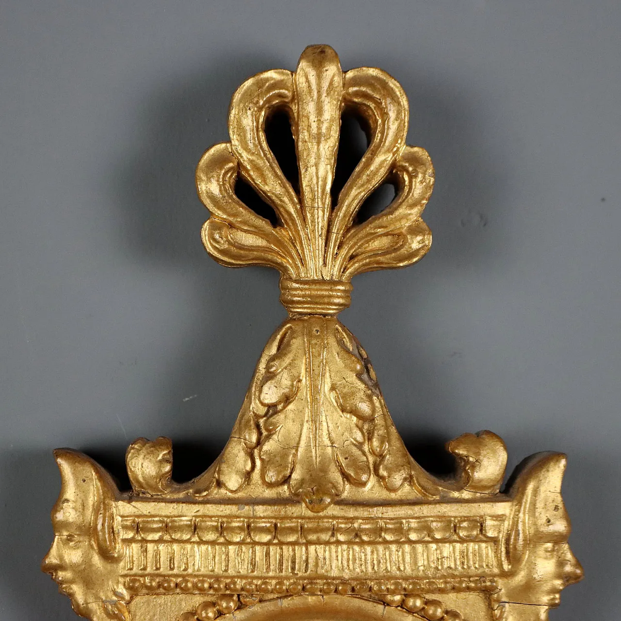 Pair of appliques in gilded wood, iron and pastille, 19th century 8