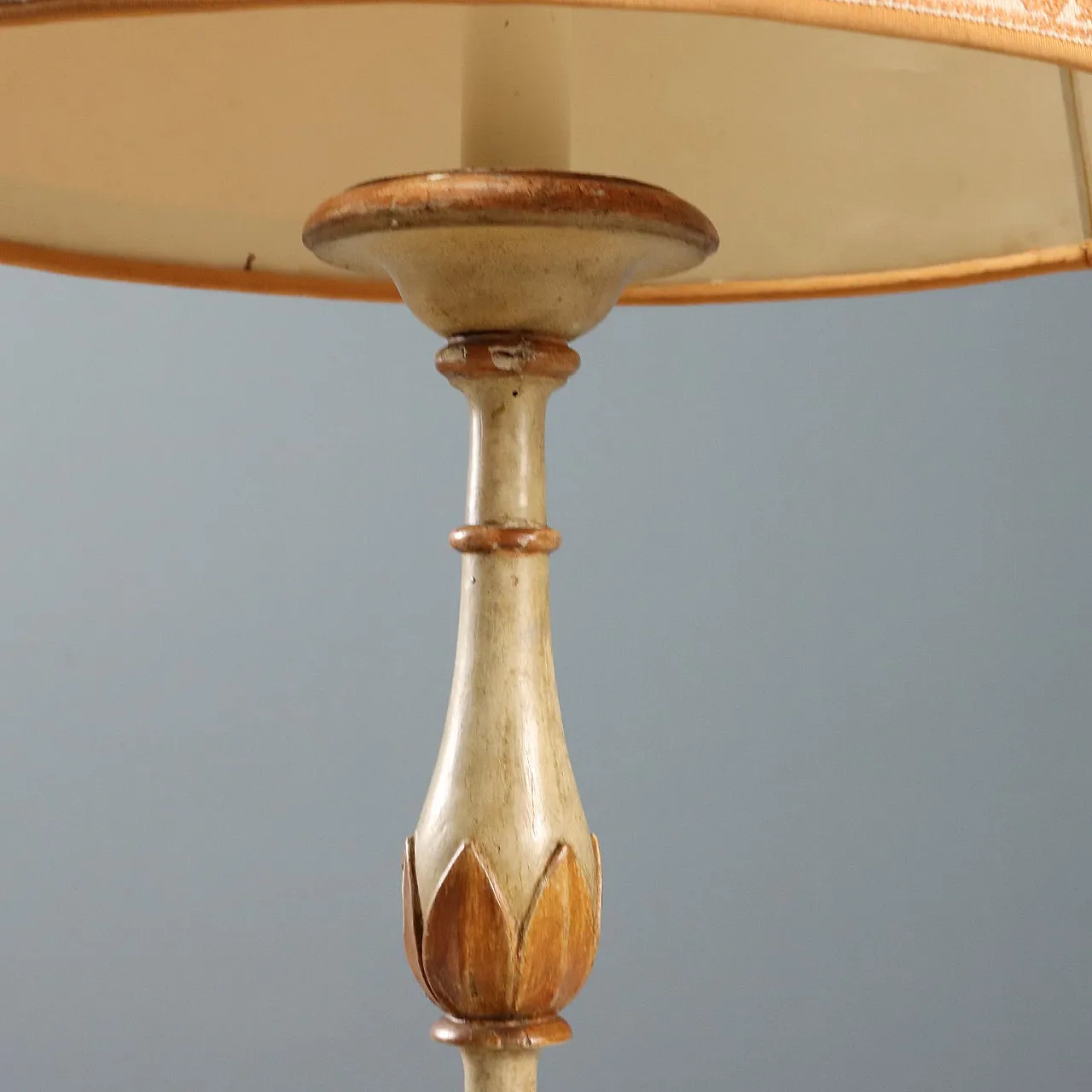 Torchere in turned, carved and lacquered wood, 19th century 3