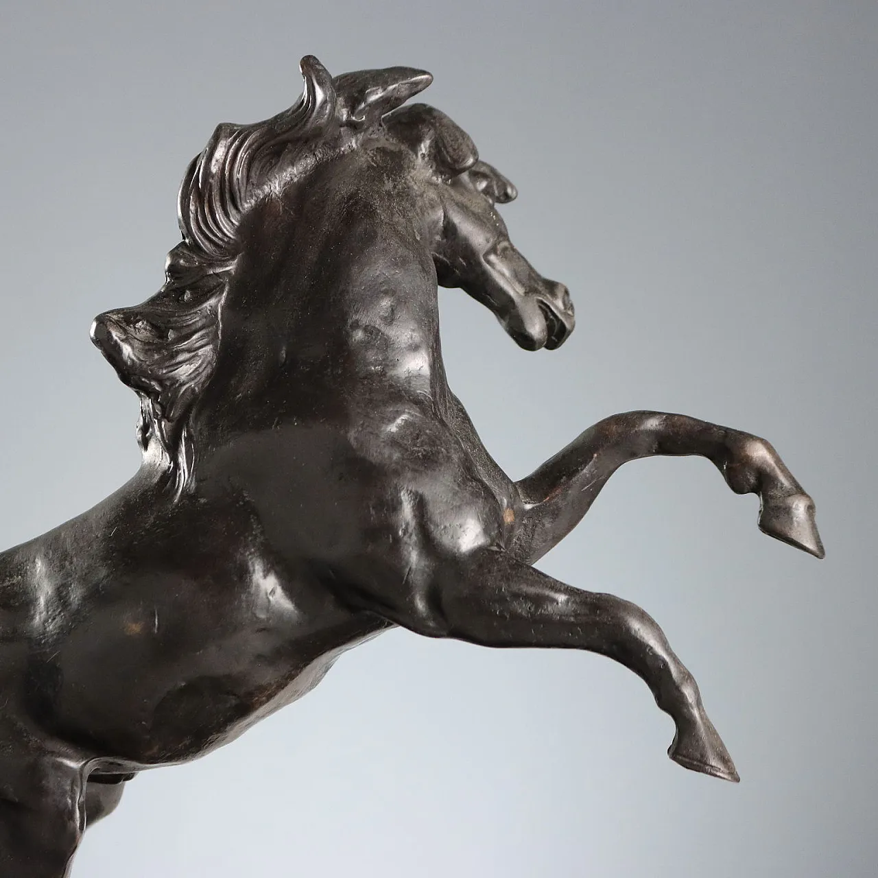 Cavallo rampante in bronzo, '900 6