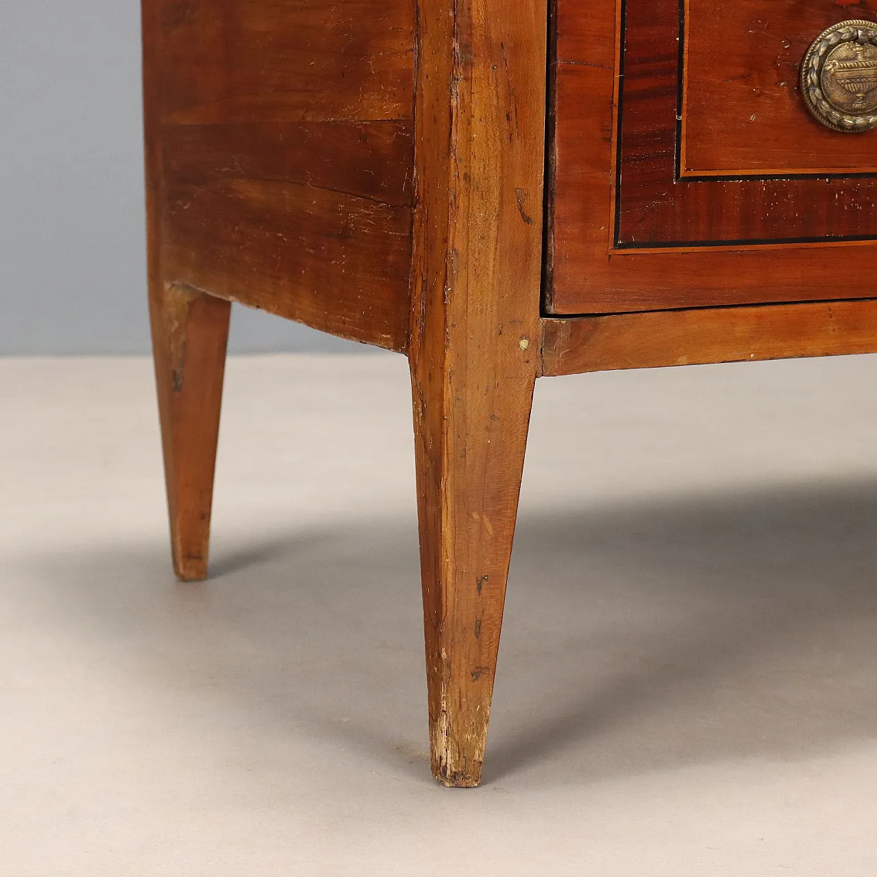 Cherry chest with mahogany, ebony and maple trim, 19th century 8