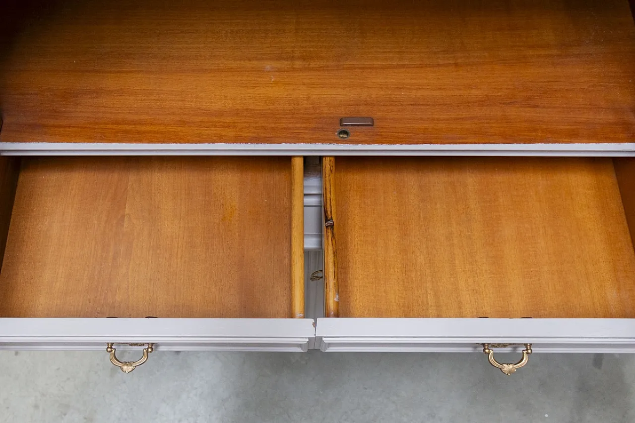 Double-body sideboard with high glass part, 1970s 6