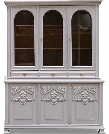 Double-body sideboard with high glass part, 1970s