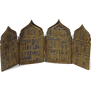 Quadripartite icon, 19th century