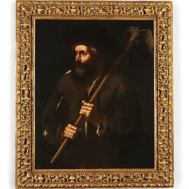 Farmer with Hoe, oil on canvas, 17th century
