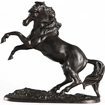 Prancing horse in bronze, 20th century