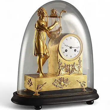 Table clock with case, 19th century
