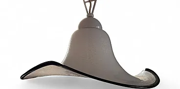 Mid-Century Wavy Hat glass pendant, 1960s