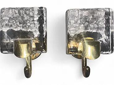 Pair of Murano glass coat hangers, 1960s