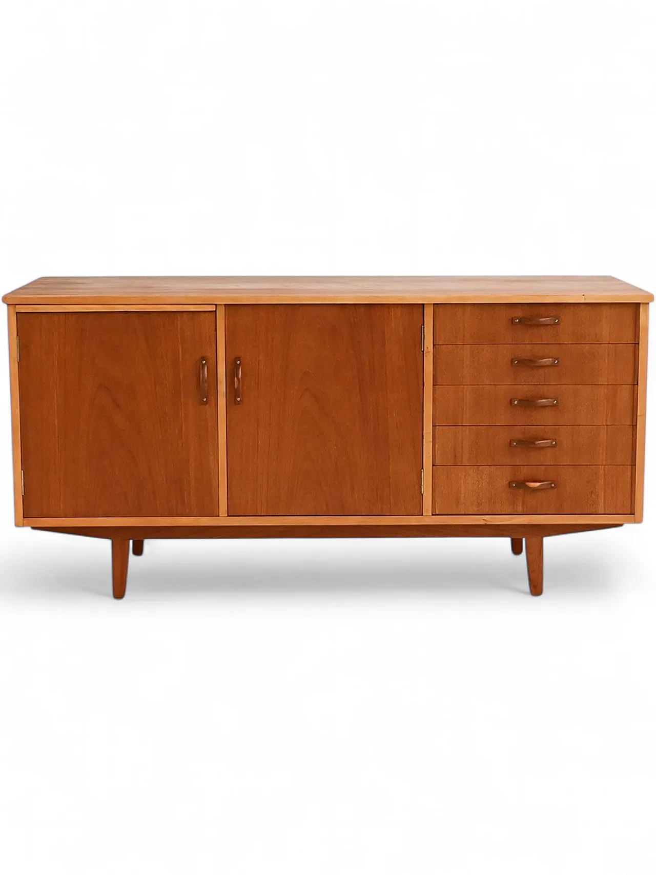 Scandinavian teak sideboard with extractable top, 1960s 11