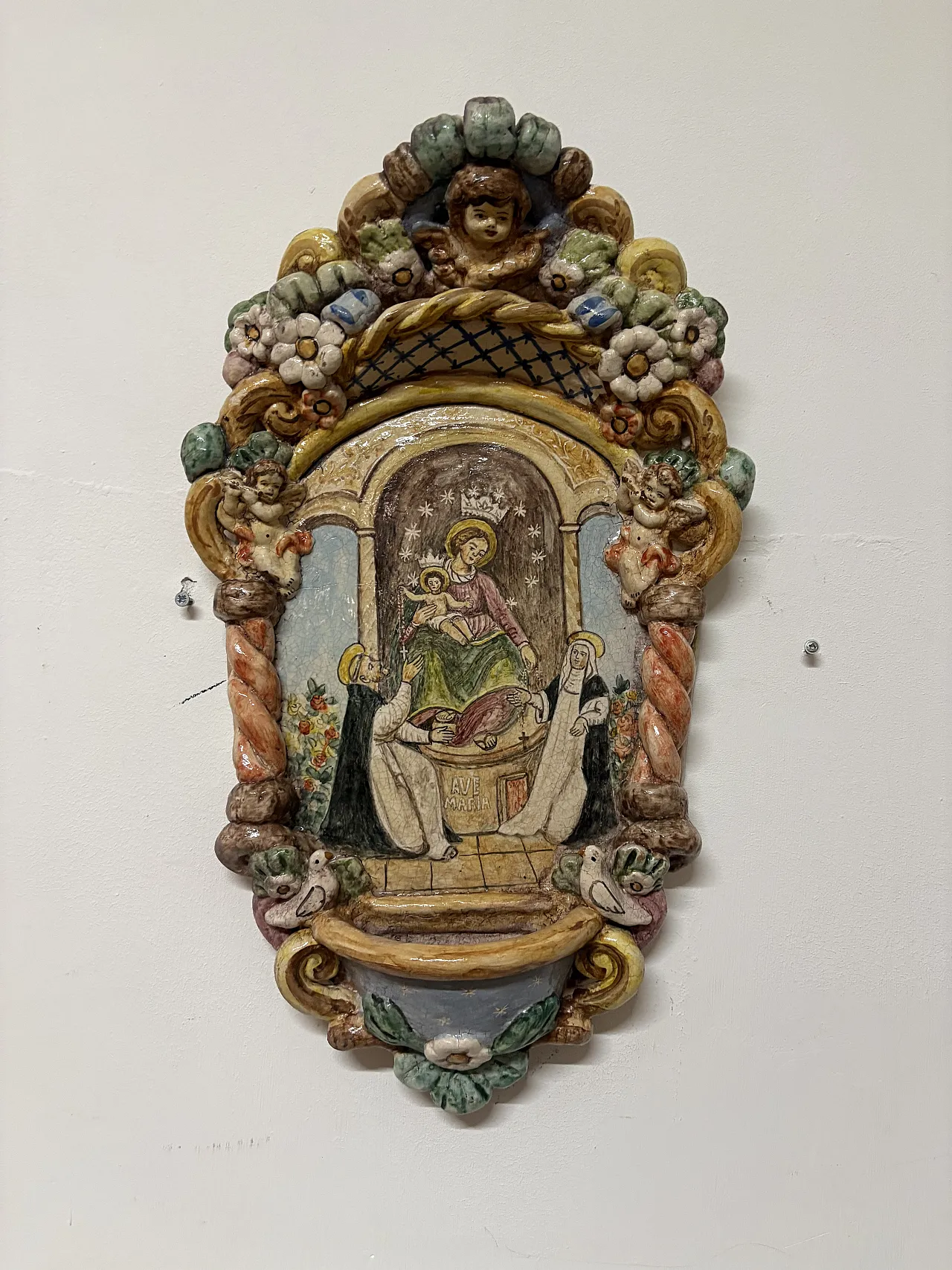 Acquasantiera madonna di Pompei 2