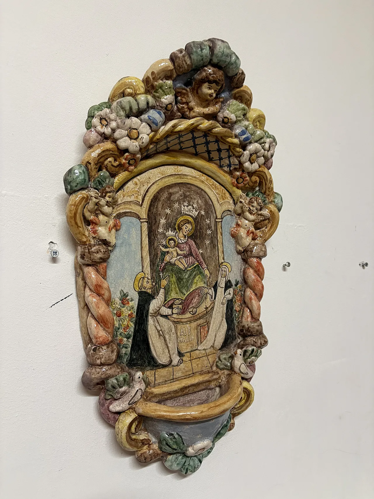 Acquasantiera madonna di Pompei 3