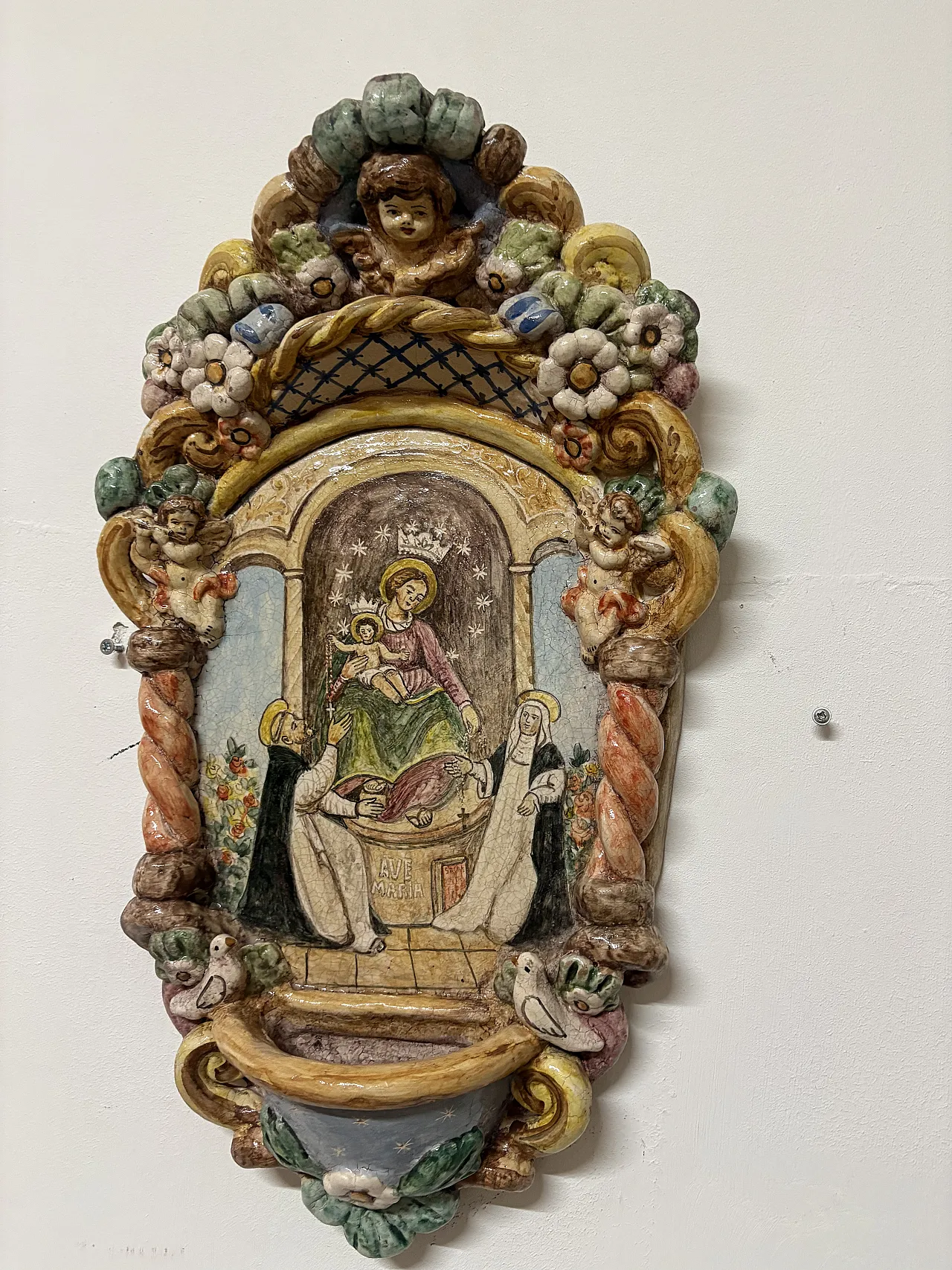 Acquasantiera madonna di Pompei 4