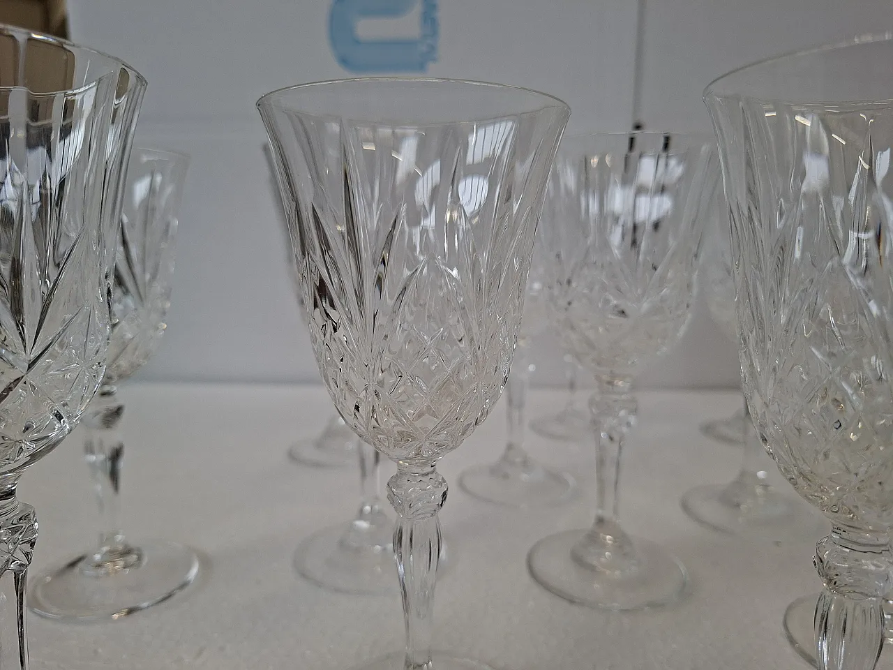 20 Hand-Cut Crystal Goblets, 1985 4