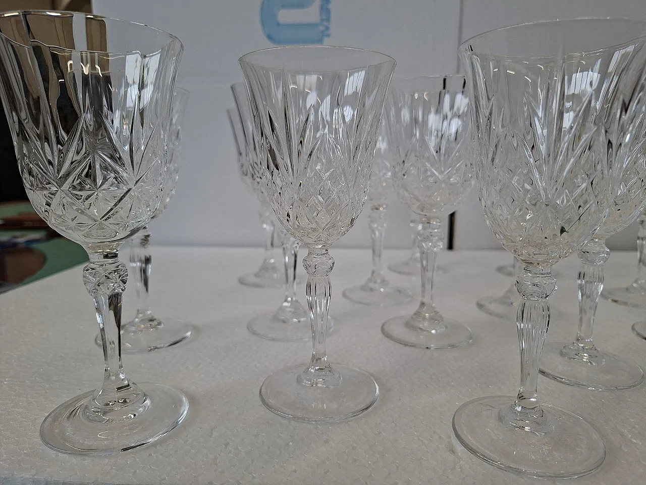 20 Hand-Cut Crystal Goblets, 1985 5