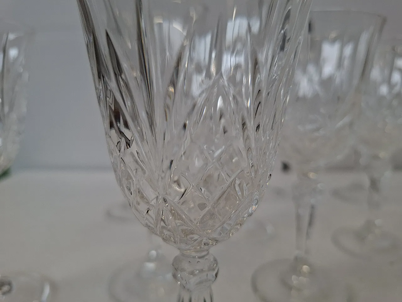 20 Hand-Cut Crystal Goblets, 1985 7