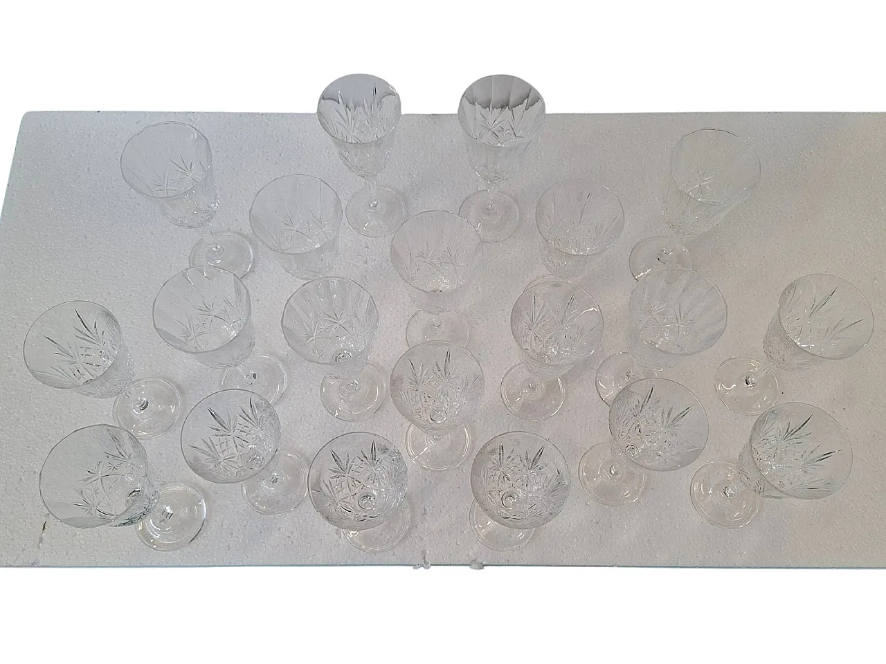 20 Hand-Cut Crystal Goblets, 1985 10