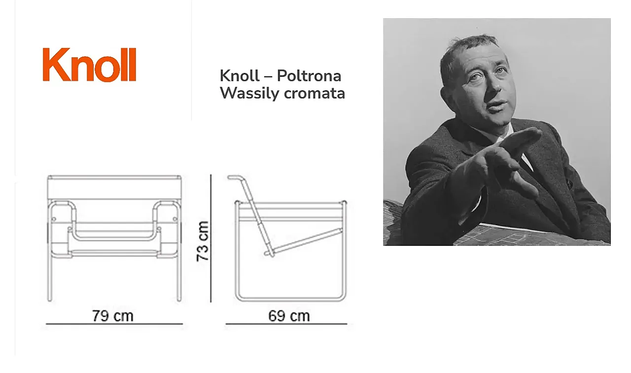 Coppia di poltrone B3 Wassilly di Knoll Studio in cuoio e  pelo, 2000 26