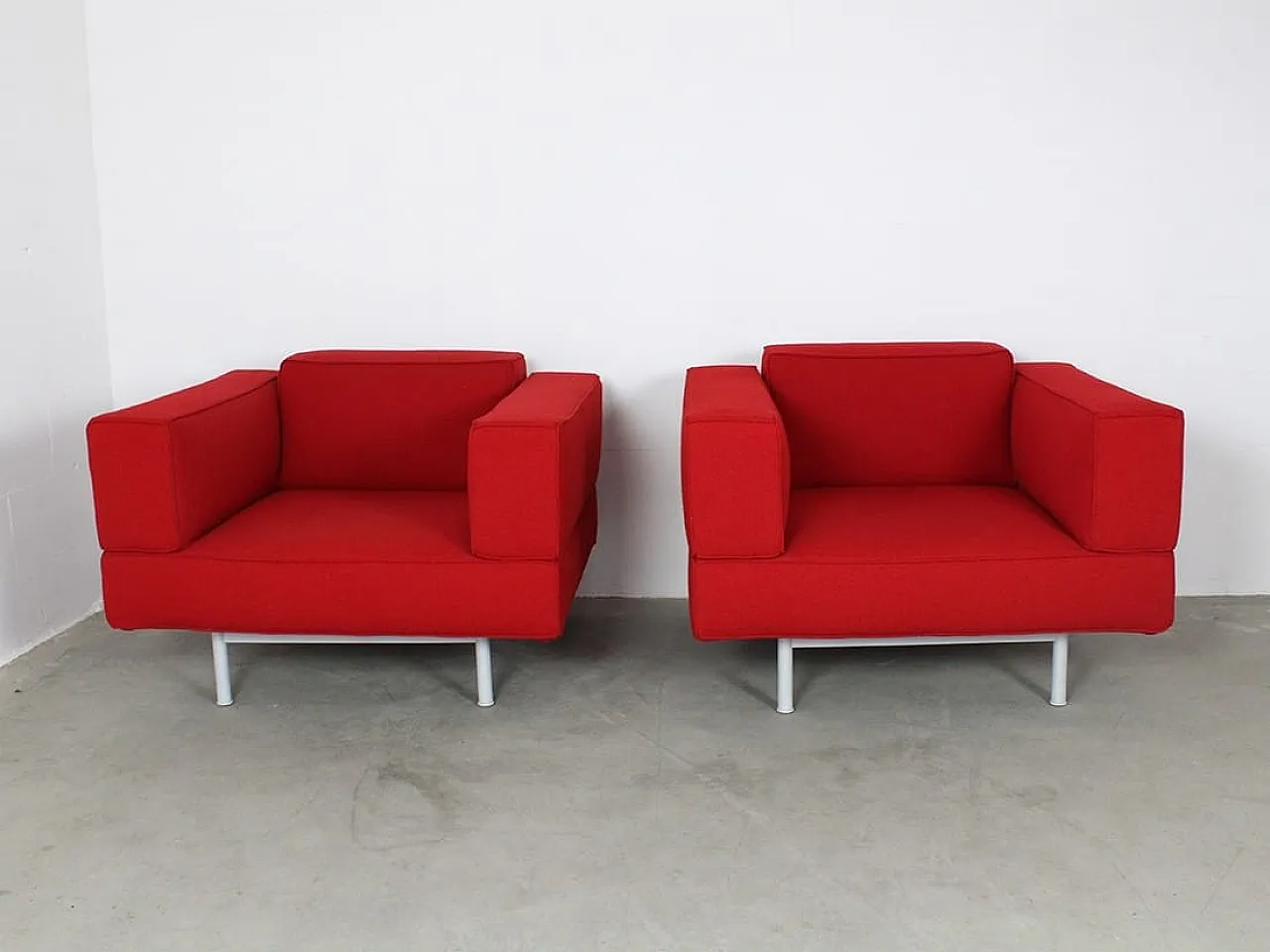 Coppia poltrone 260 Reef di Piero Lissoni per Cassina rossa, 2000 10