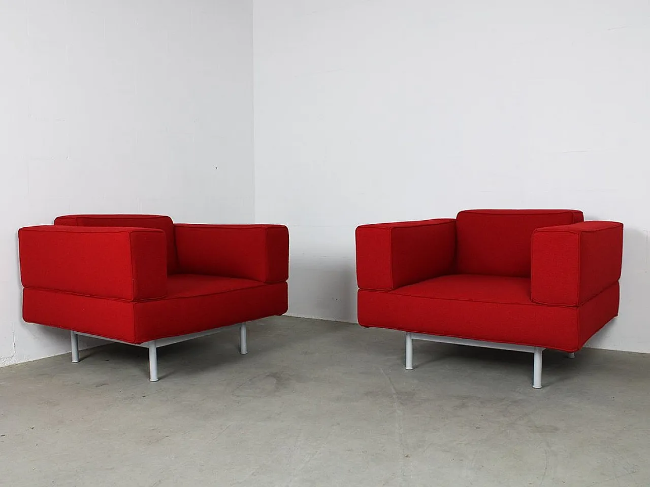 Coppia poltrone 260 Reef di Piero Lissoni per Cassina rossa, 2000 12