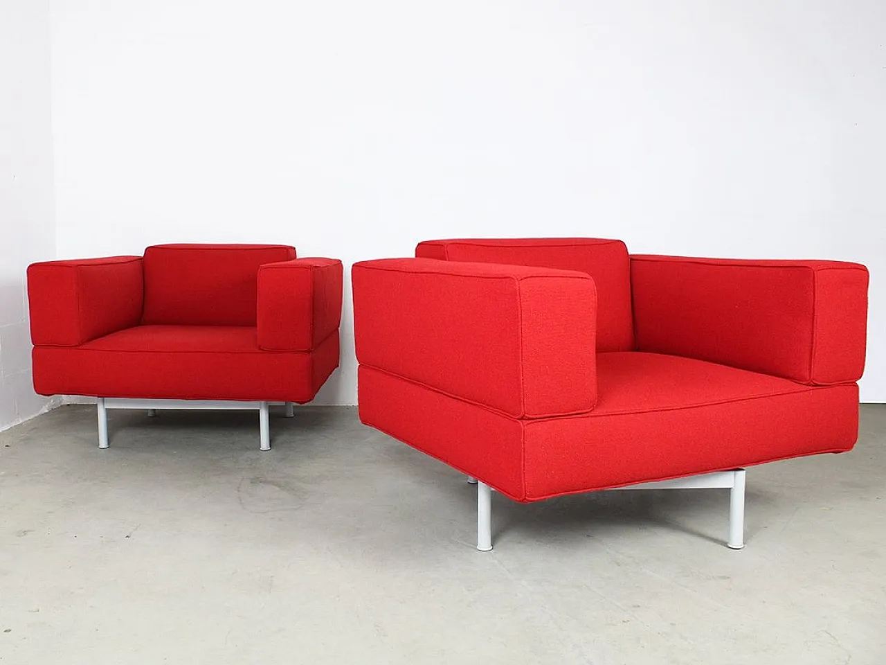 Coppia poltrone 260 Reef di Piero Lissoni per Cassina rossa, 2000 21