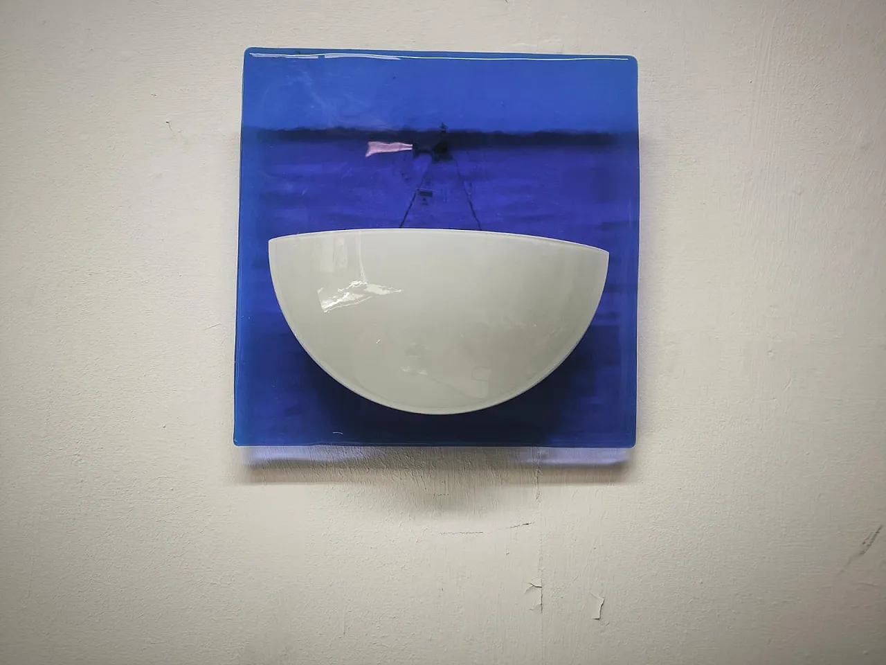 Blue Murano glass wall lamp, 1980s 5