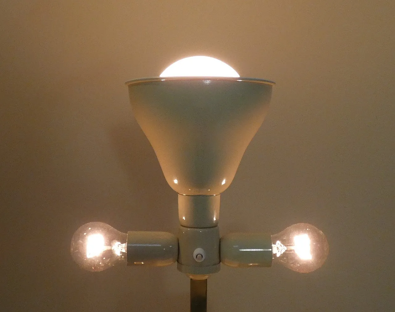 Brass, steel, and acrylic glass table lamp, 1970s 5