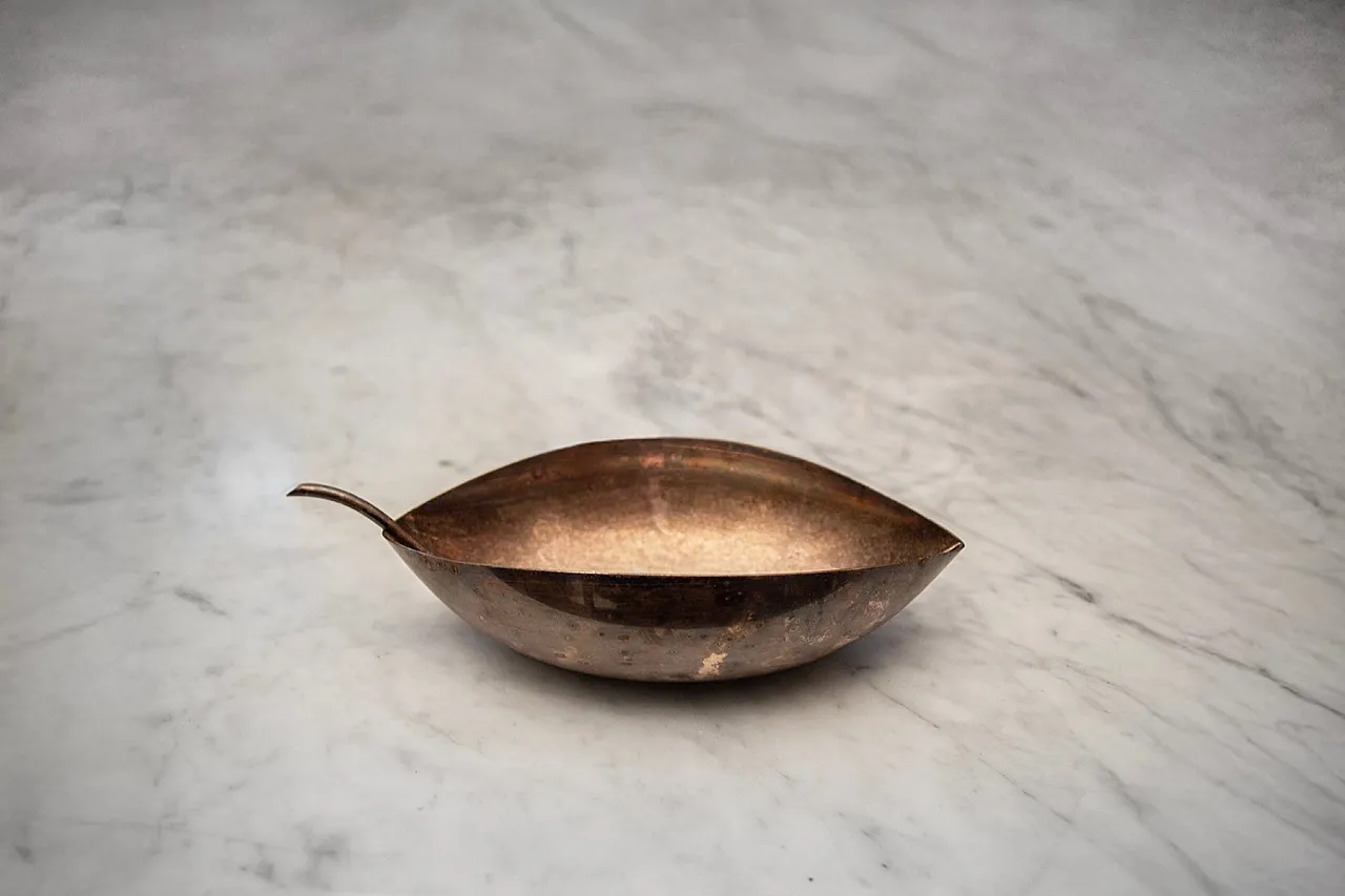 Gallia leaf pocket emptier by Lino Sabattini for Christofle, 1950s 1