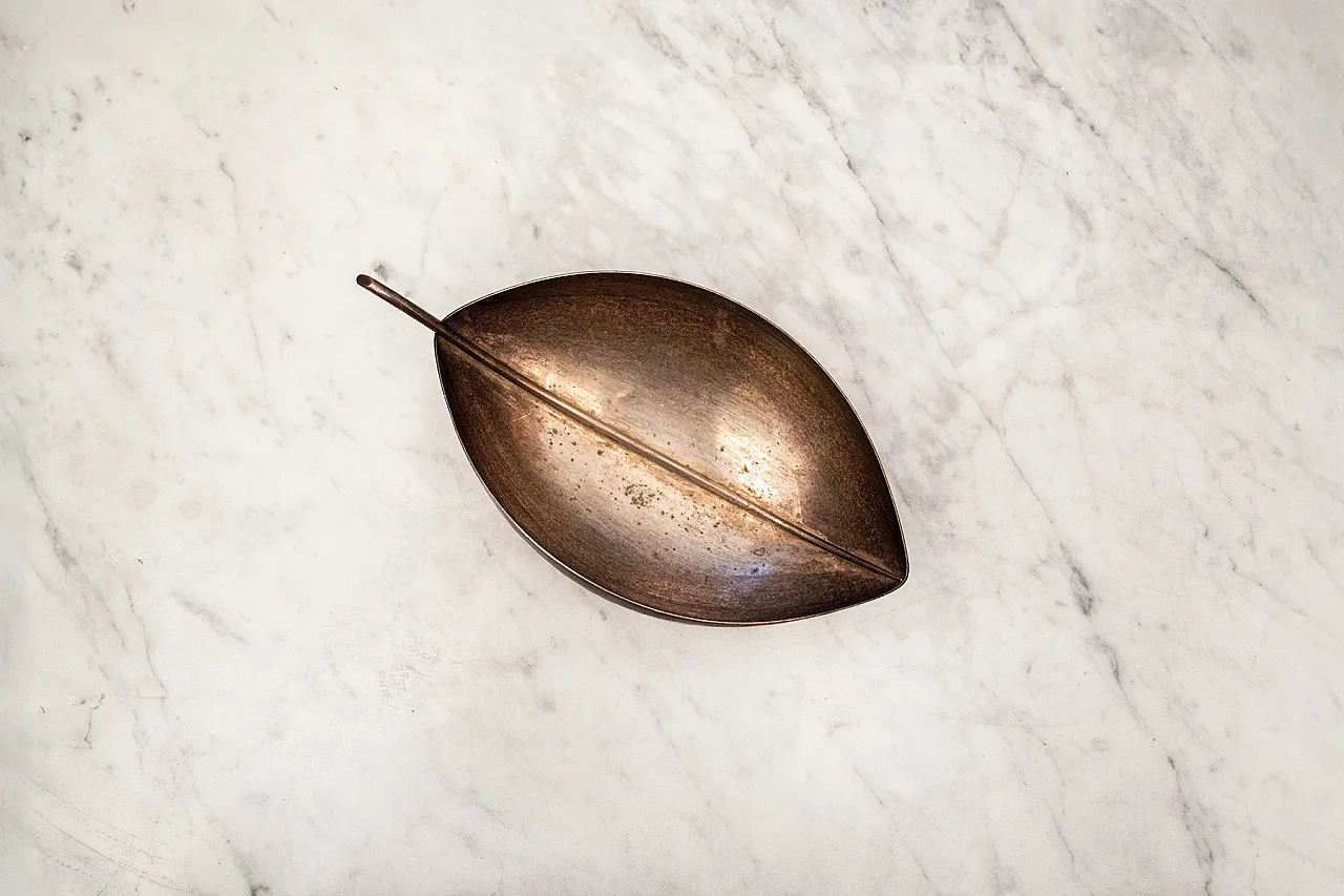 Gallia leaf pocket emptier by Lino Sabattini for Christofle, 1950s 2