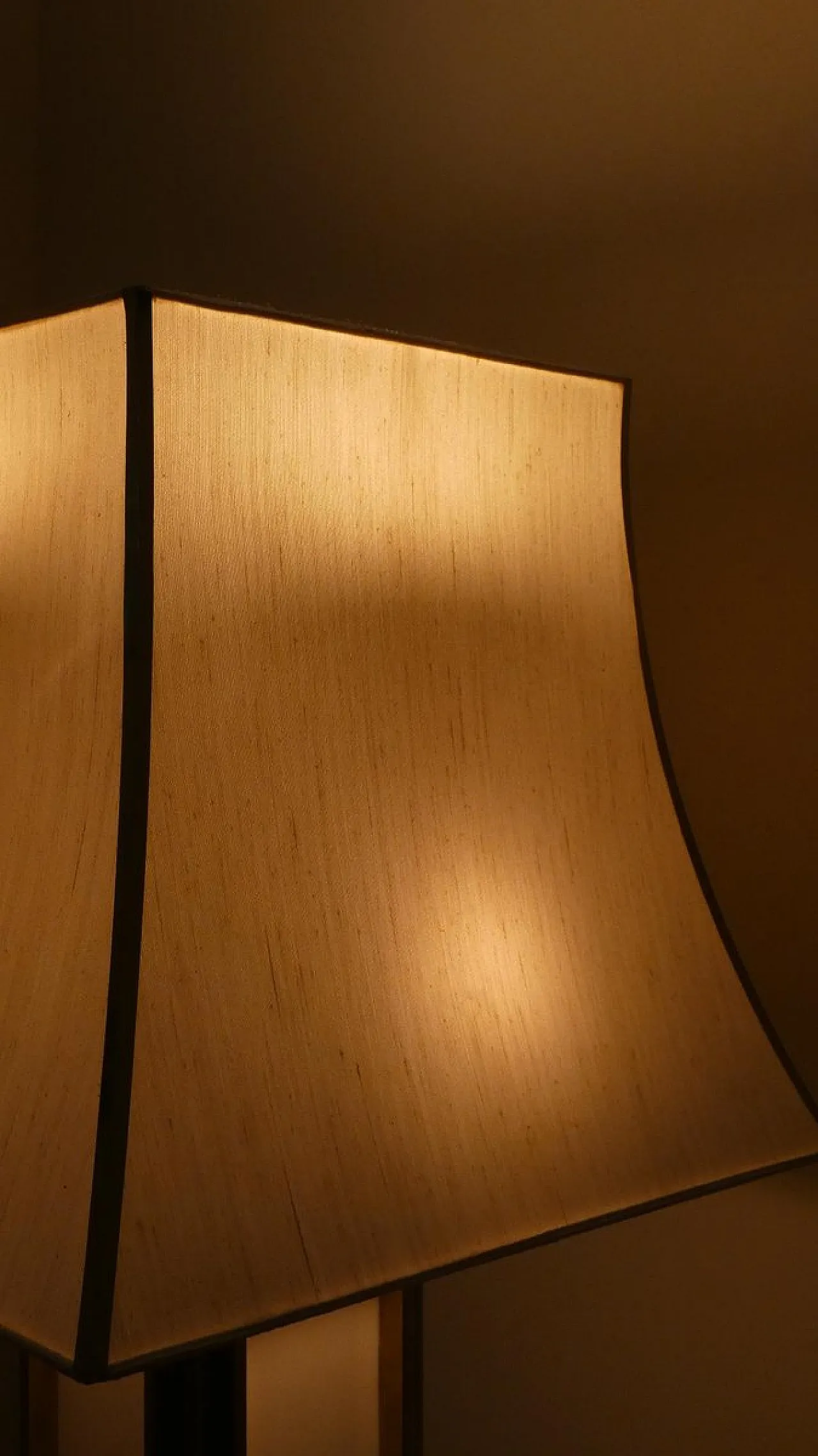 Brass, steel, and acrylic glass table lamp, 1970s 9