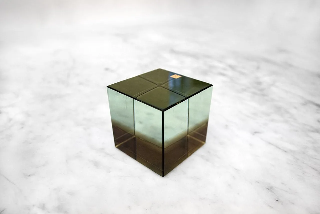 Fermacarte Solidi in vetro di Fontana Arte, anni '80 1