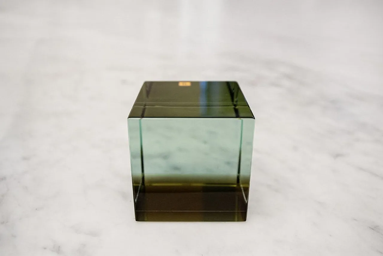 Fermacarte Solidi in vetro di Fontana Arte, anni '80 2