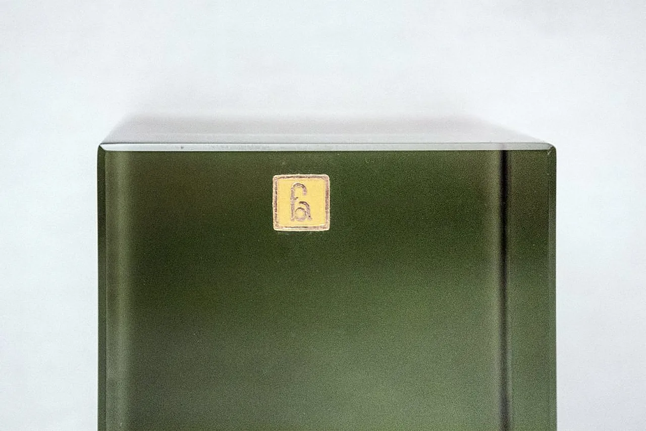 Fermacarte Solidi in vetro di Fontana Arte, anni '80 4