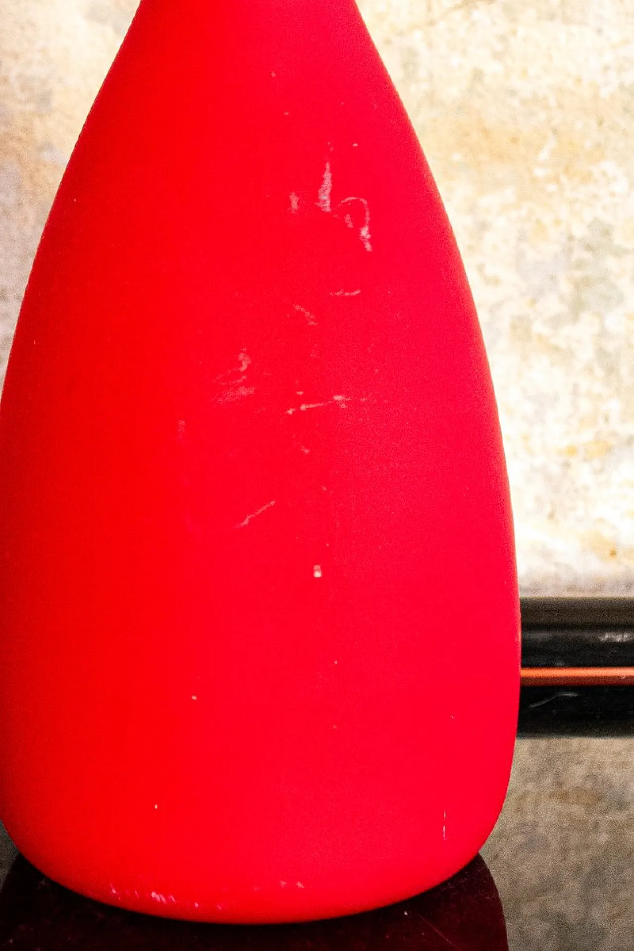 Vaso in vetro di Murano rosso di Carlo Moretti, anni '60 3