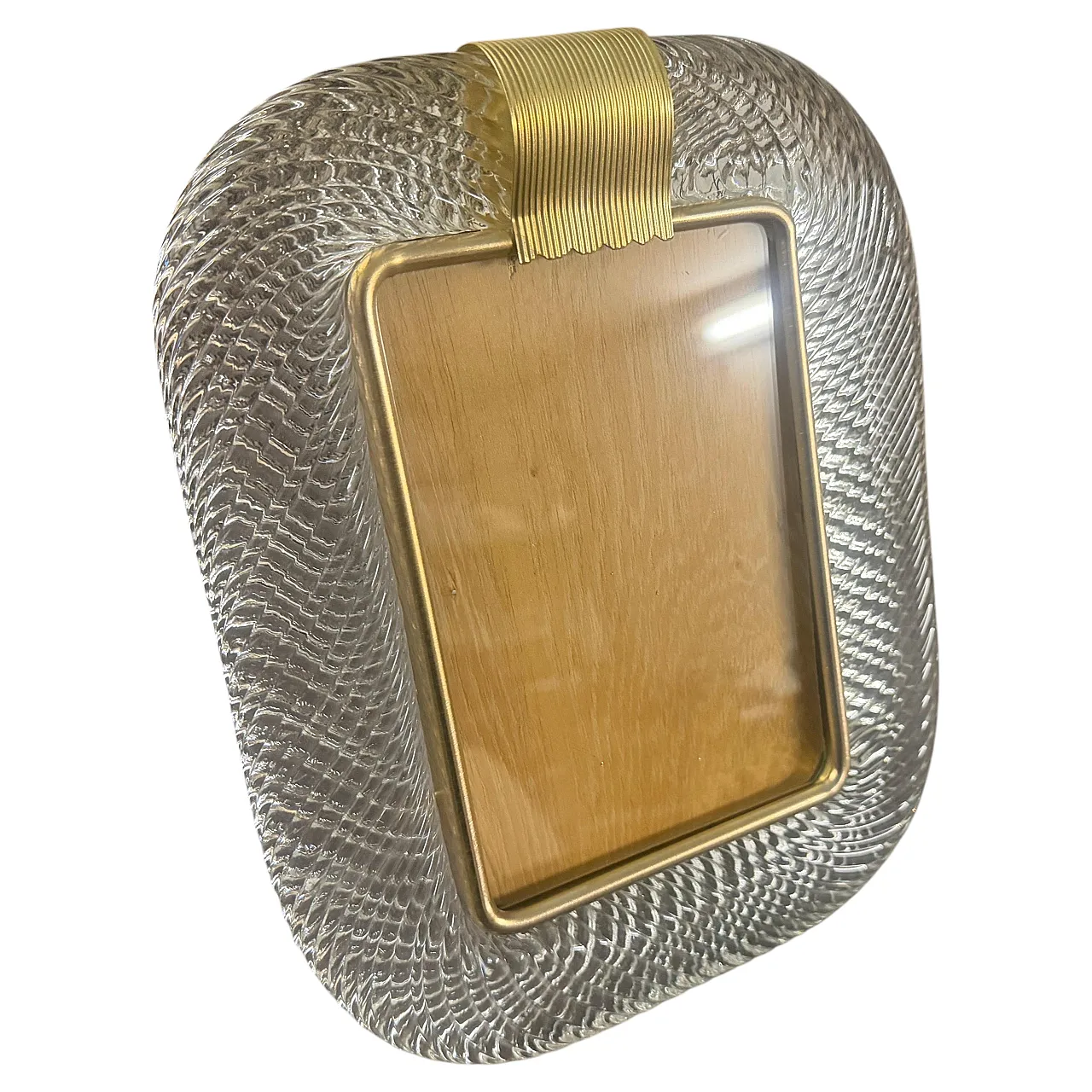 Barovier Style Murano glass rectangular picture frame, 1990s 2
