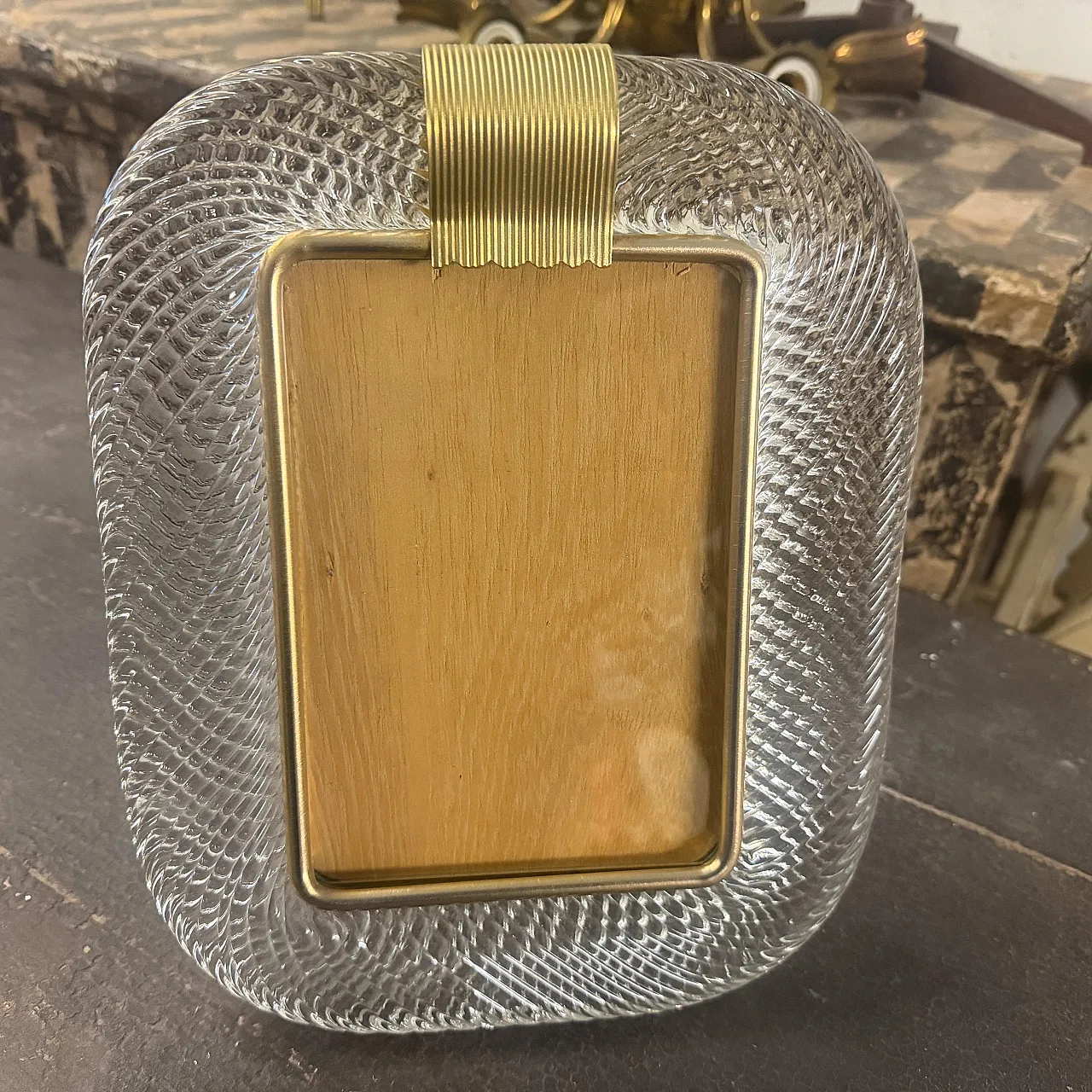 Barovier Style Murano glass rectangular picture frame, 1990s 5