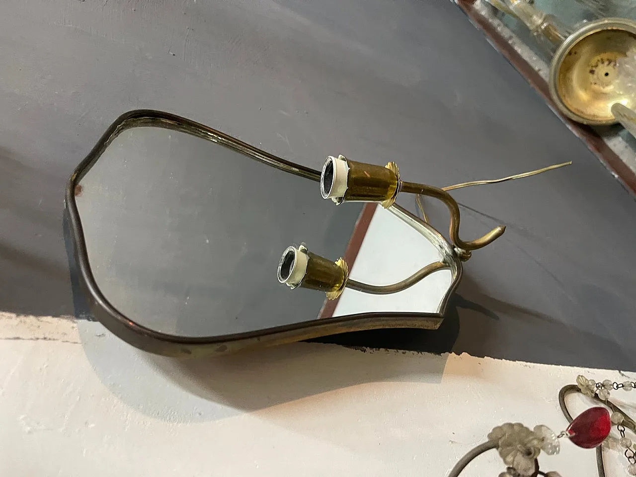 Pair of Art Deco Mirror Sconces by Gio Ponti, Italy, 1950s 7