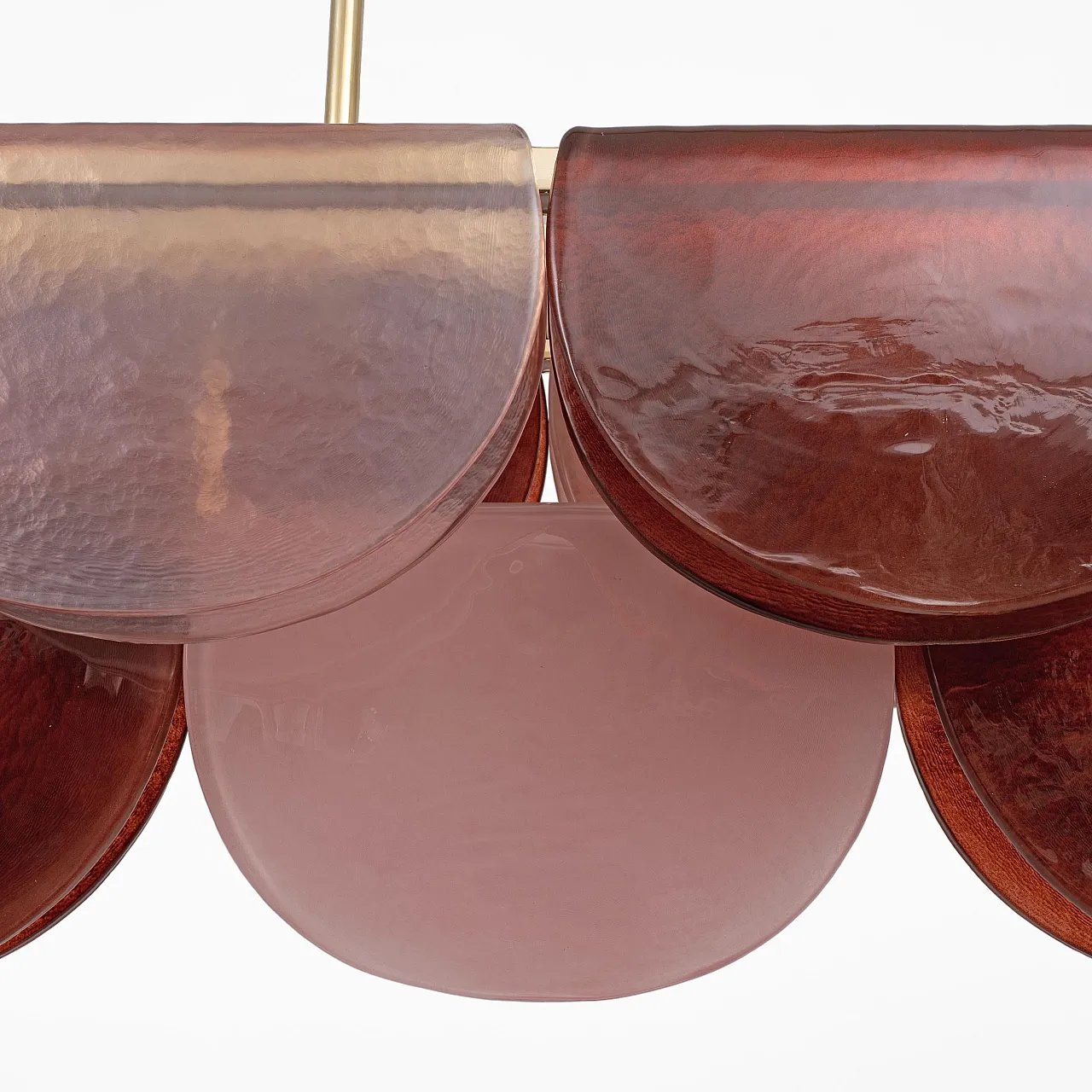 Murano glass and brass modular linear chandelier, 20th century 11