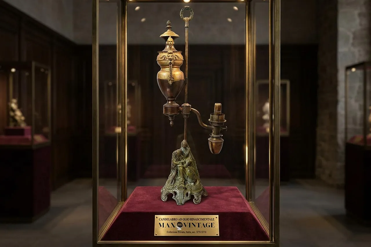 Bronze table lamp, 19th century 2