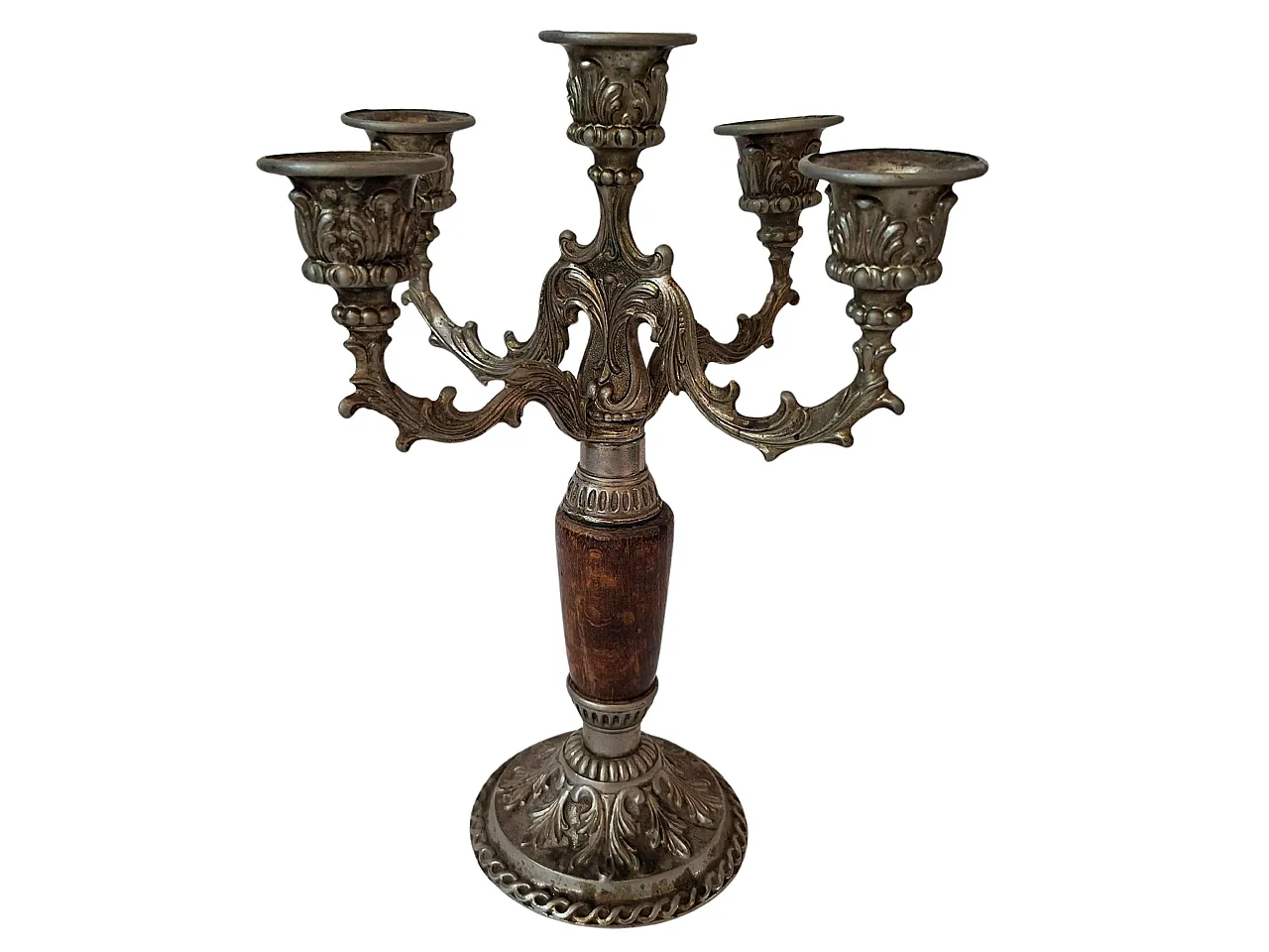5-Flame candelabra by AGAD in baroque style, 1970s 1
