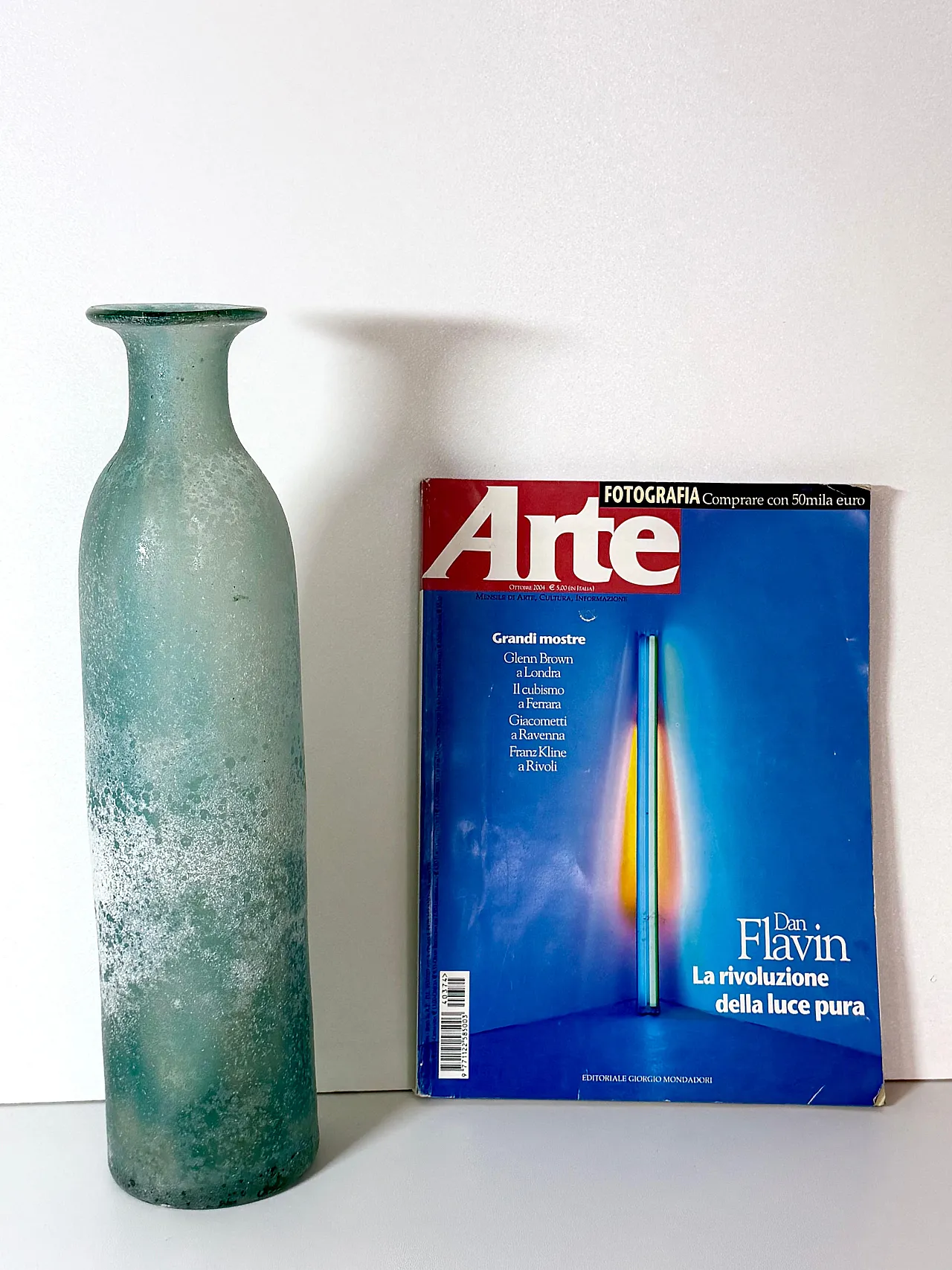 Vaso bottiglia in vetro scavo attr. a Gino Cenedese, '900 4