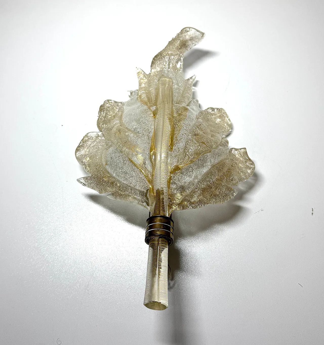 Applique in vetro di Murano e foglia d'oro di Barovier Toso, anni '50 3