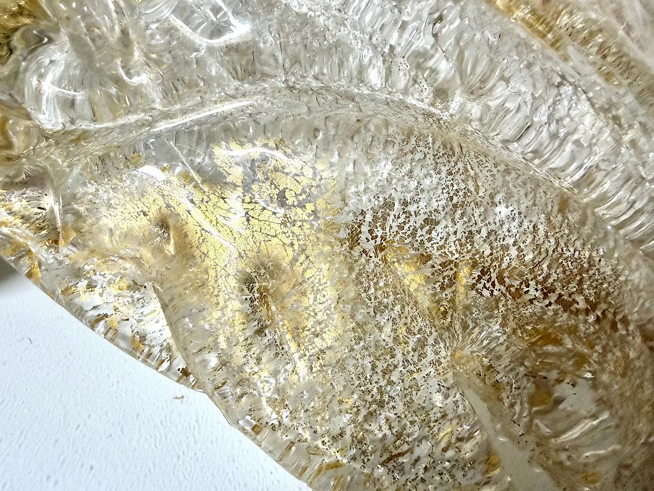 Applique in vetro di Murano e foglia d'oro di Barovier Toso, anni '50 10