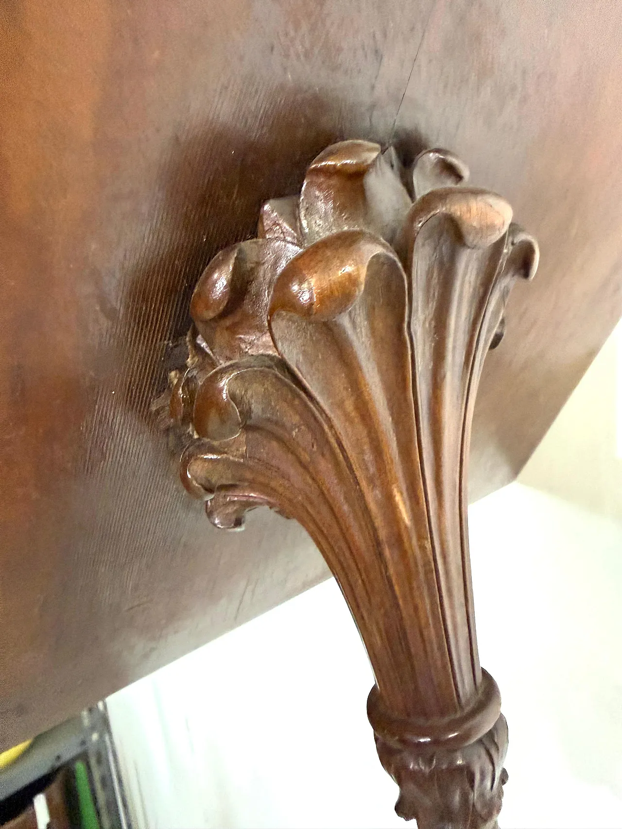 Hand-carved walnut adjustable bookend / music stand, 19th century 9