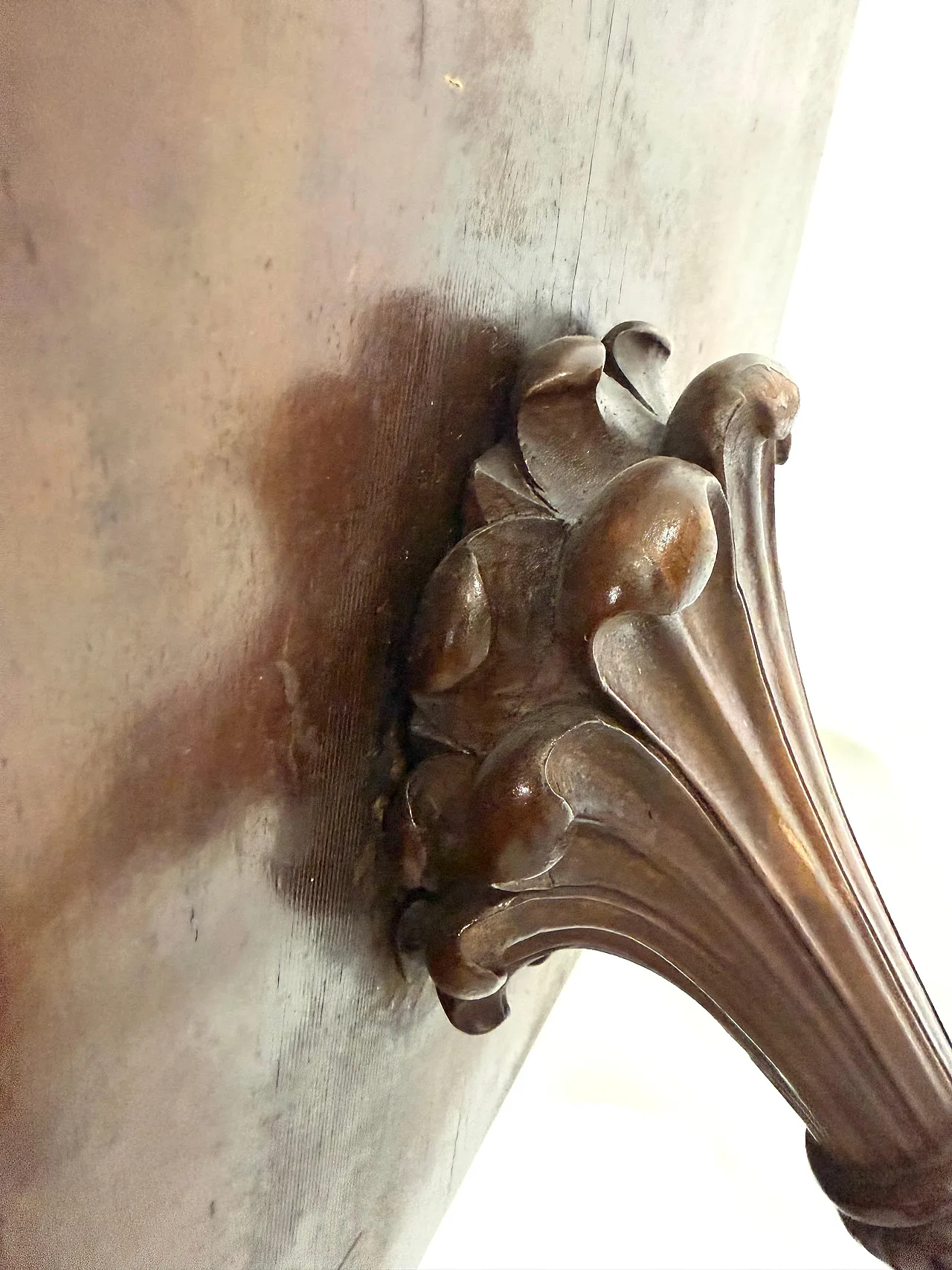 Hand-carved walnut adjustable bookend / music stand, 19th century 10