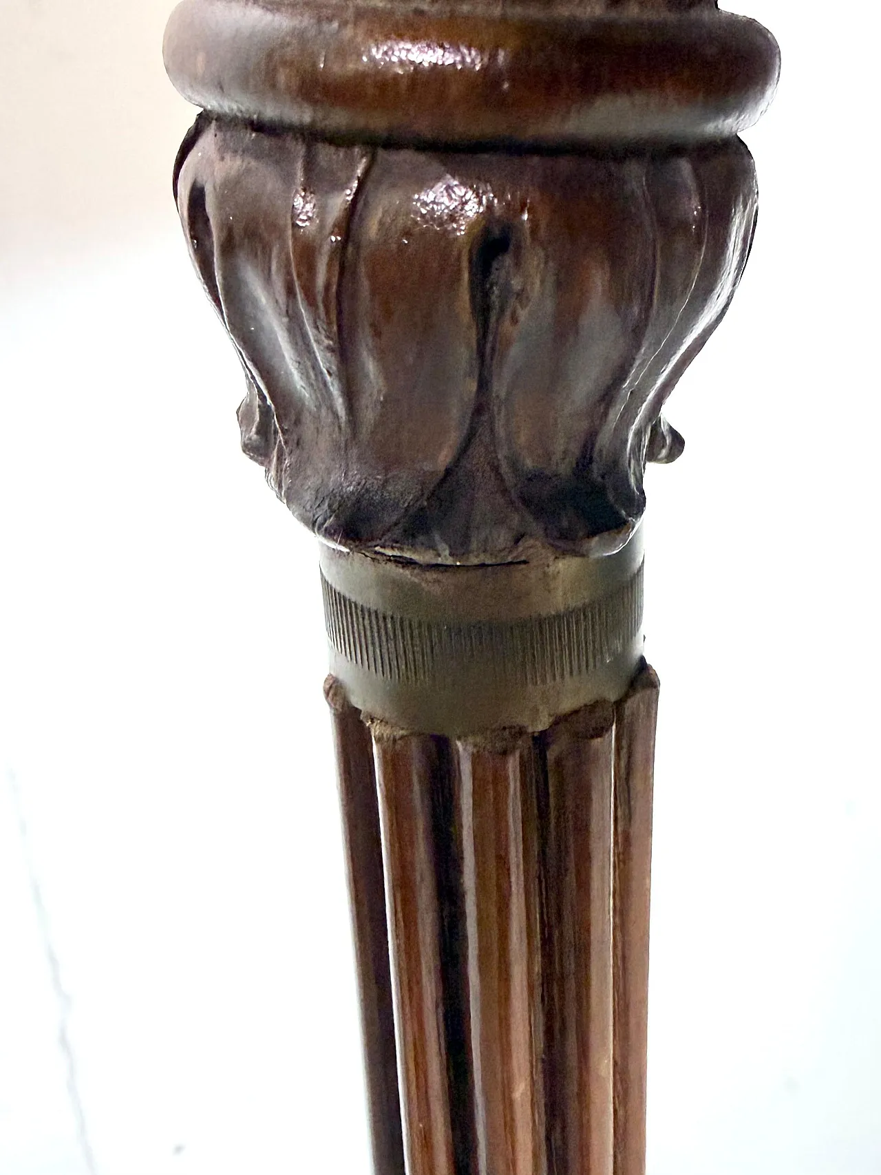 Hand-carved walnut adjustable bookend / music stand, 19th century 14