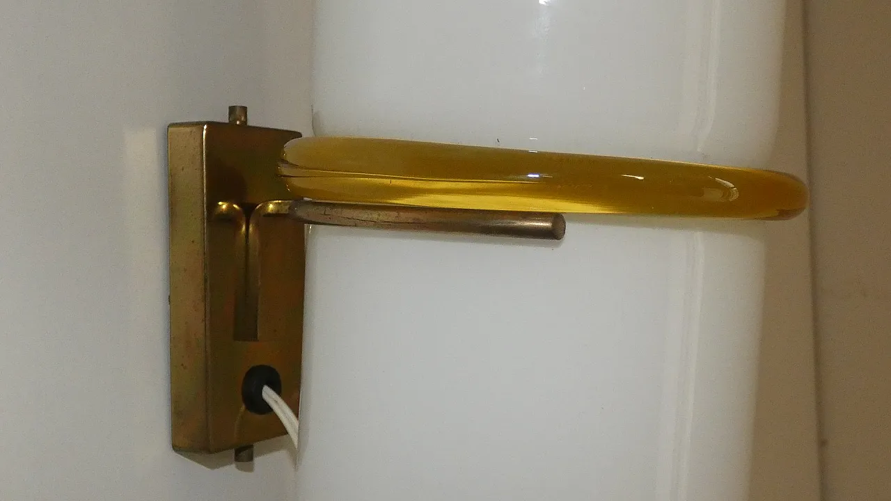 Murano glass wall lamp from Leucos, Italy, 1970s 6