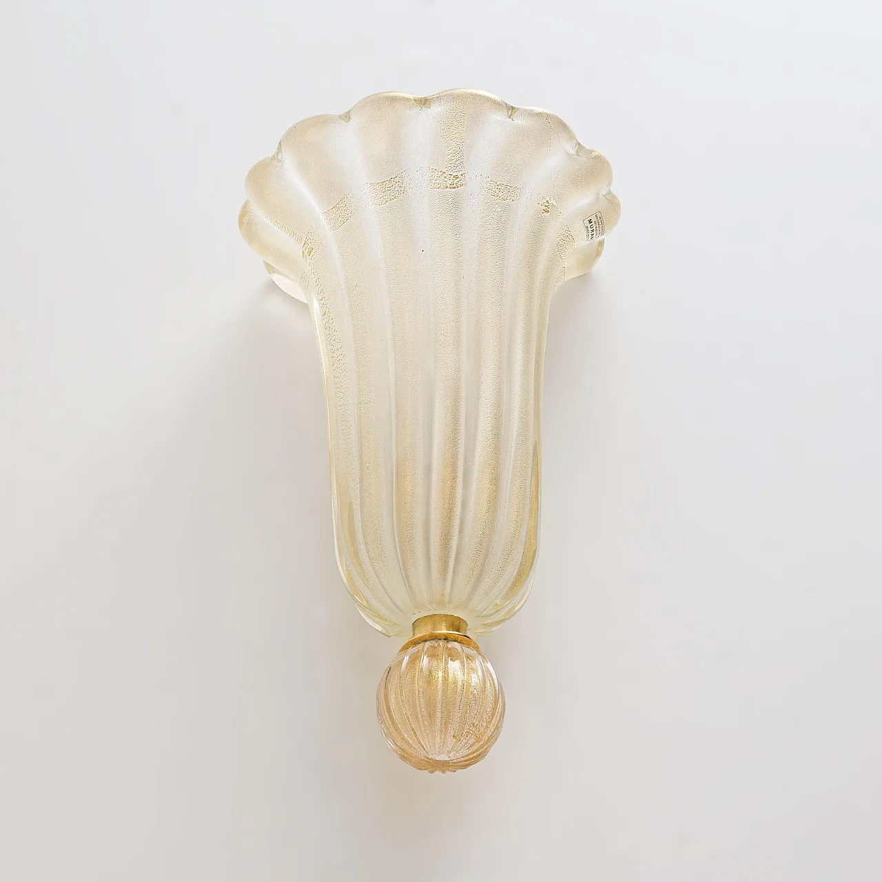 Pair of Murano glass sconces with gold dust inclusions, 20th century 8