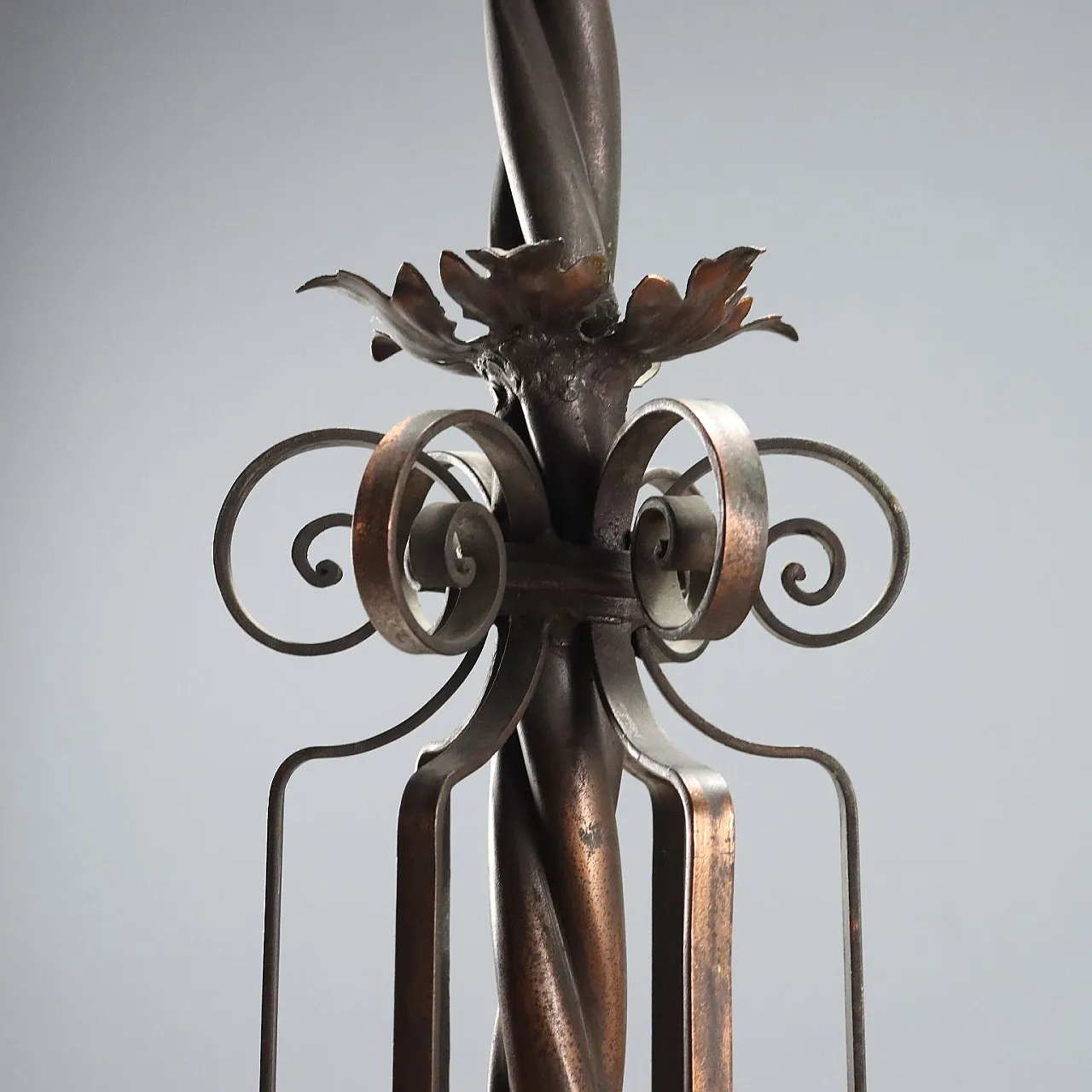 Liberty chandelier in burnished metal, 20th century 9
