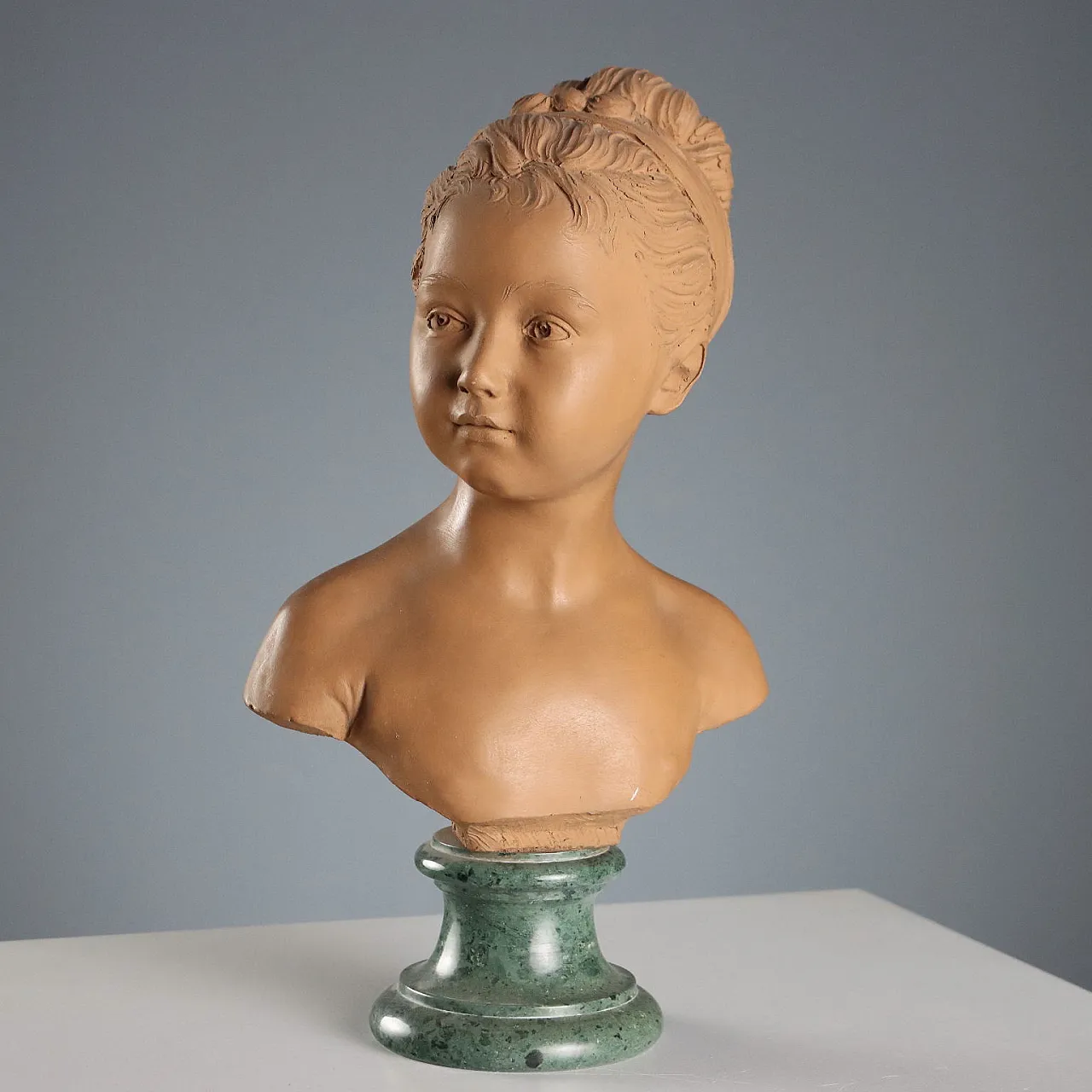 Pair of busts, Jean Antoine Houdon Posthumous copy, 20th century 3