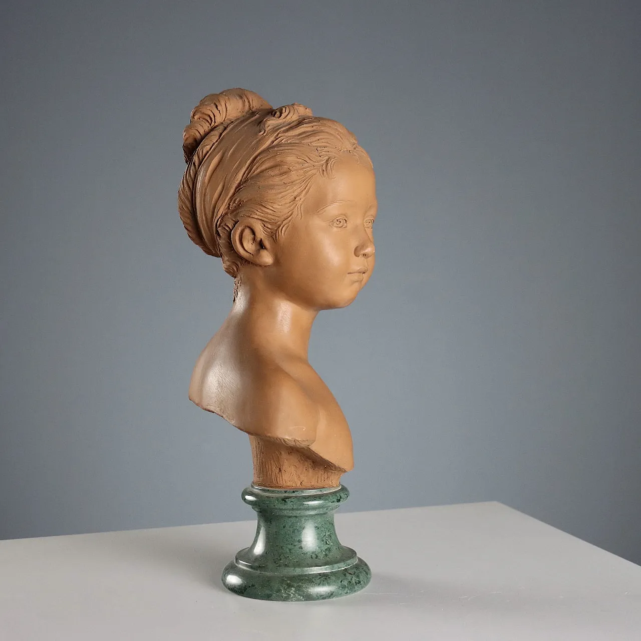 Pair of busts, Jean Antoine Houdon Posthumous copy, 20th century 4